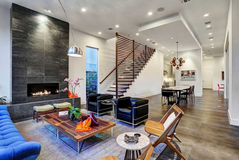 Clean modern living room of a home for sale in Las Vegas